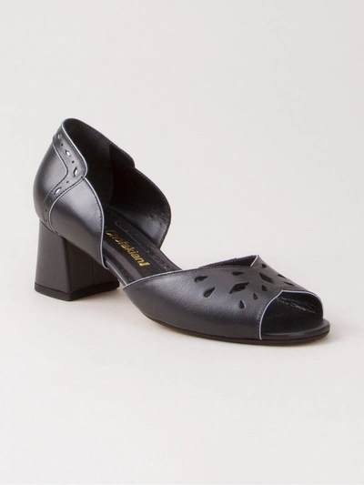 Sarah Chofakian Chunky Heel Pumps In Black