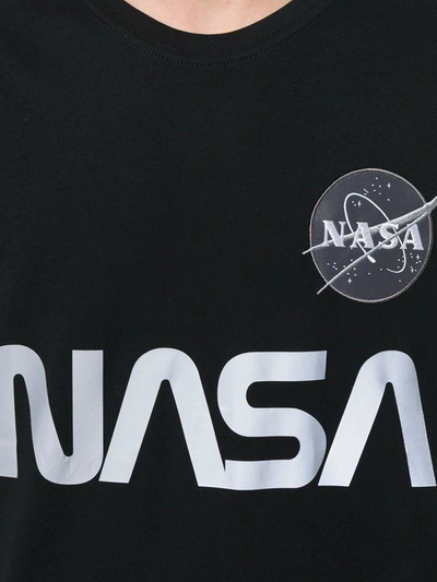 Shop Alpha Industries Nasa T-shirt In Black