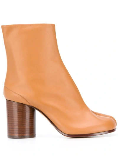 Shop Maison Margiela Tabi Ankle Boots In Brown