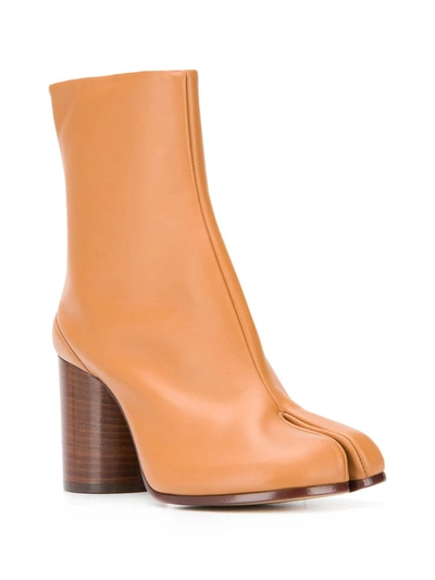 Shop Maison Margiela Tabi Ankle Boots In Brown