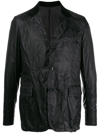 Shop Sacai Long Sleeve Crinkled Blazer In Black 001