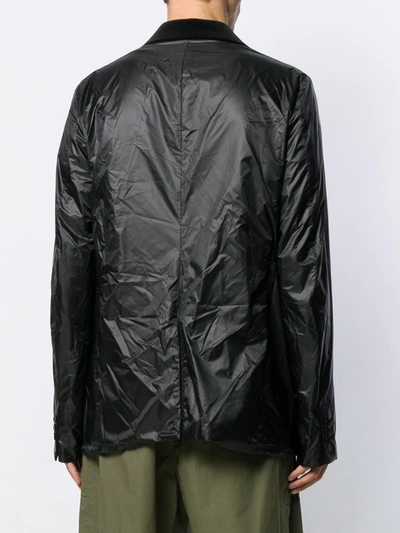 Shop Sacai Long Sleeve Crinkled Blazer In Black 001