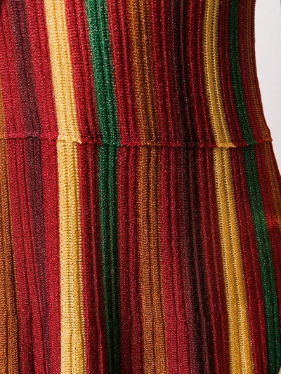 Shop La Doublej Accordion Knit Dress In Red