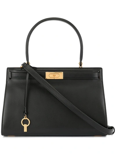 Shop Tory Burch Lee Radziwill Small Satchel In Black