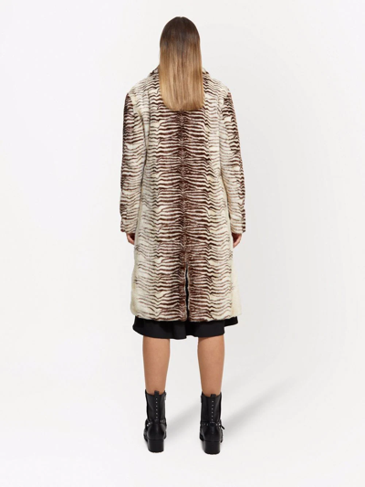 Shop Unreal Fur Savannah Tiger-print Coat In Braun