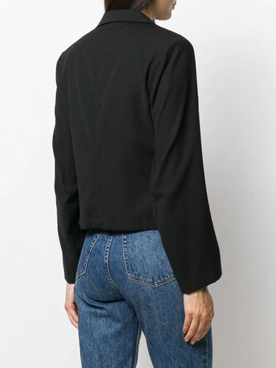 Pre-owned Yohji Yamamoto Half Belt Jacket In Black