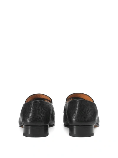 Shop Gucci Leather Horsebit Loafer In Black