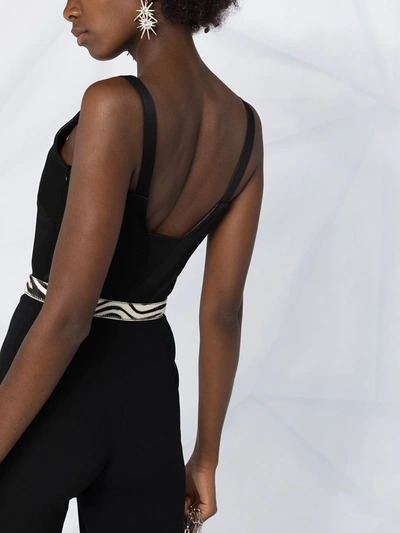 Galvan Signature Corset Jumpsuit In Black
