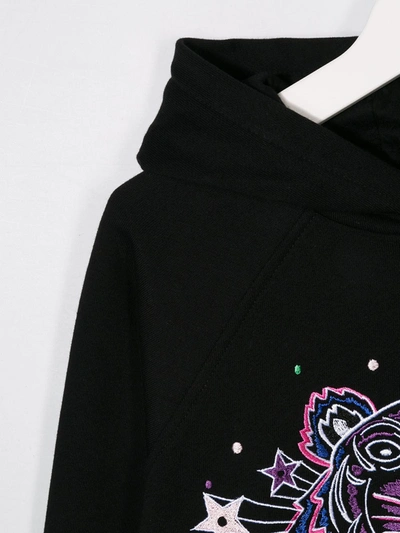 Shop Kenzo Tiger Star Embroidered Sweat Dress In Black