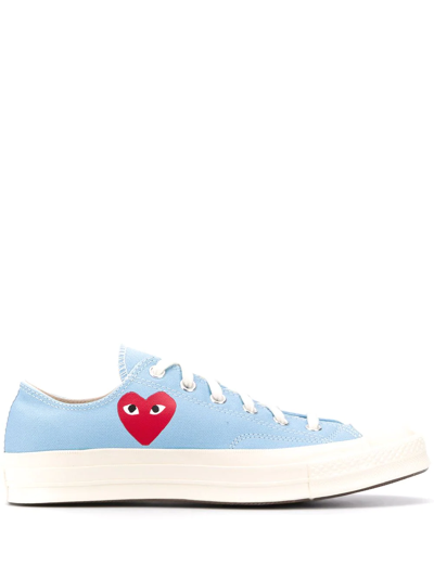 Comme Des Garçons Play Comme Des Garcons Play X Converse Chuck Taylor All  Star Canvas Low-top Sneakers In Blu | ModeSens
