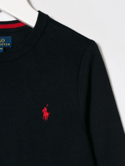 Shop Ralph Lauren Crew Neck Sweater In Blue