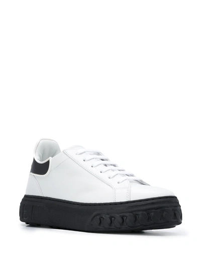 Shop Casadei Platform Sole Sneakers In White