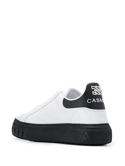 Shop Casadei Platform Sole Sneakers In White