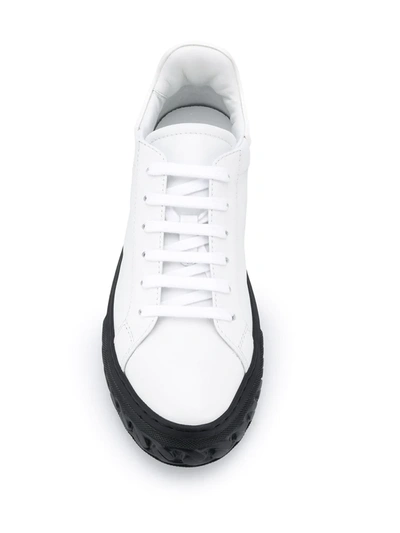 Shop Casadei Platform Sole Sneakers In White