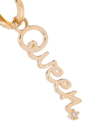 Shop Alison Lou 14kt Yellow Gold Queen Huggie Earring