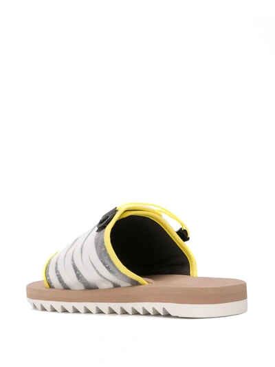 Shop Suicoke Colour-block Slides In Grey