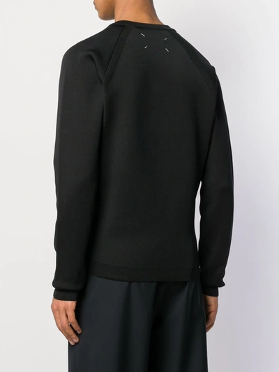 Shop Maison Margiela V-neck Sweatshirt In Black