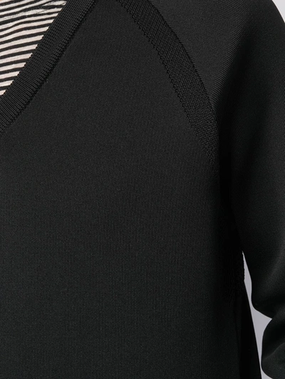 Shop Maison Margiela V-neck Sweatshirt In Black