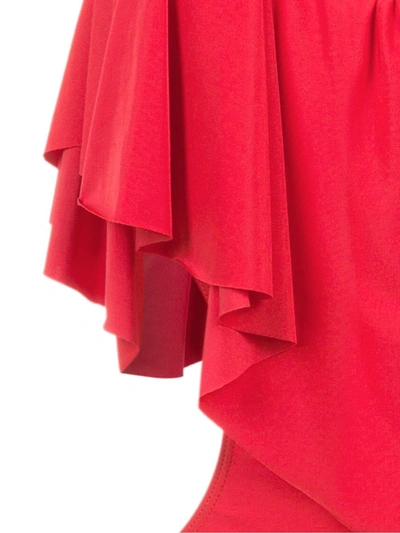 Brigitte Ruffled Swimsuit In Red