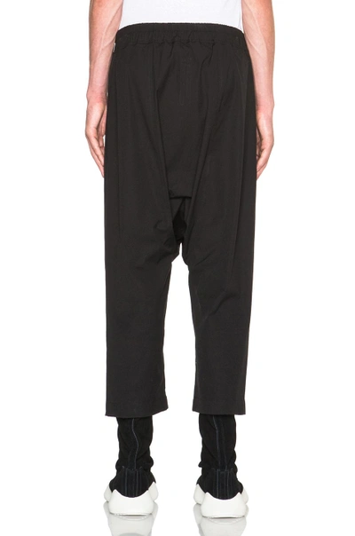 Shop Rick Owens Drawstring Cropped Pants In Black