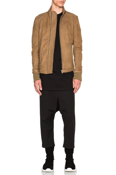 Shop Rick Owens Drawstring Cropped Pants In Black