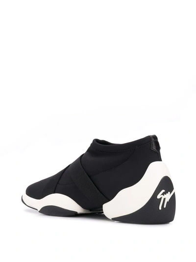 Shop Giuseppe Zanotti Buckle Jump Sneakers In Black