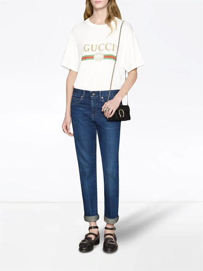 Shop Gucci Mini Dionysus Shoulder Bag In Black