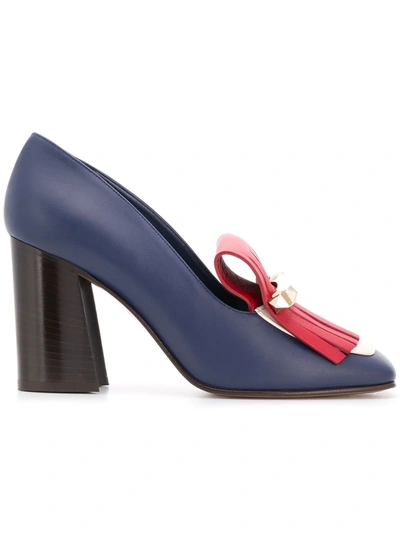 Shop Valentino Uptown Loafers In Blue