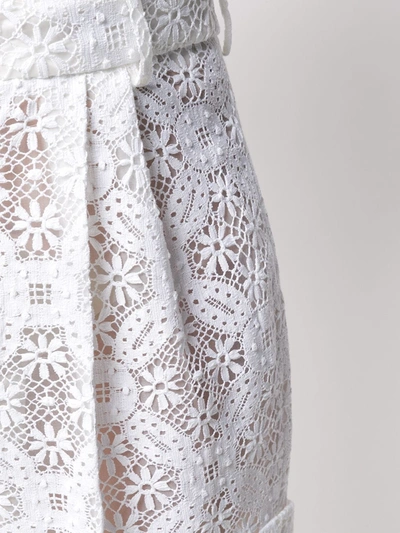 Shop Alexander Mcqueen High-waisted Lace Shorts In White