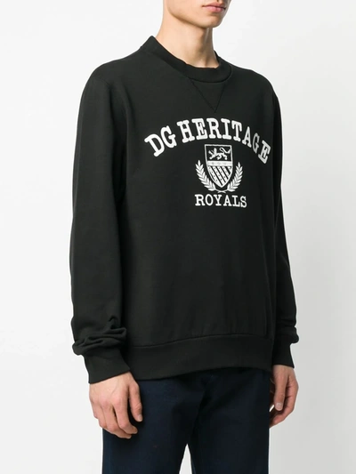 Shop Dolce & Gabbana Dg Heritage Royals Sweatshirt In Black