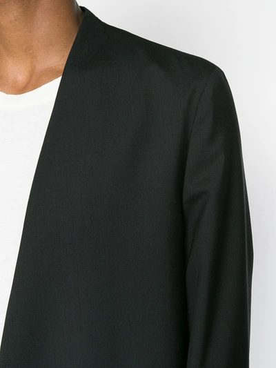 Maison Margiela Collarless Fitted Blazer In Black | ModeSens