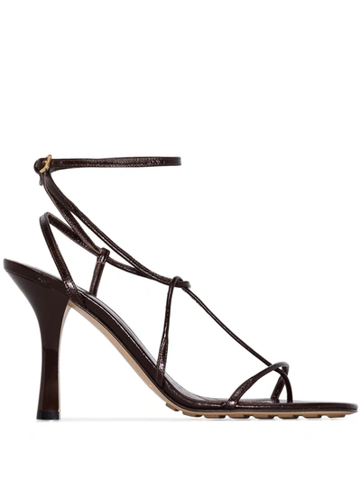 Shop Bottega Veneta Barely There 90mm Sandals In Brown