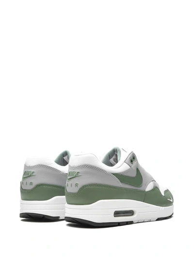 Nike Air Max 1 Premium Colour-block Leather Sneakers In Green
