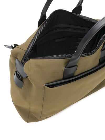 Shop Troubadour Top Handle Holdall Bag In Green