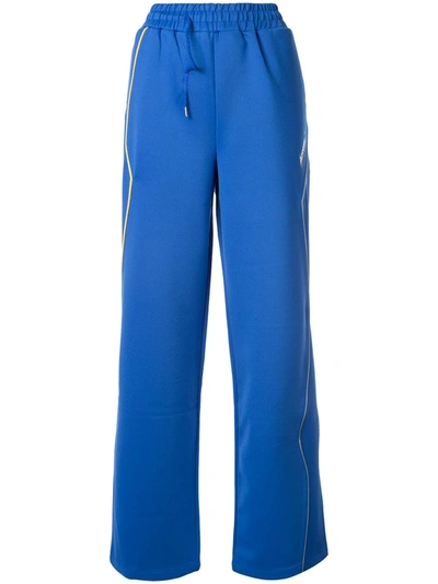 Shop Ader Error Wide-leg Track Pants In Blue