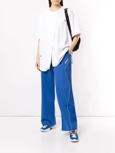 Ader Error Wide-leg Track Pants In Blue