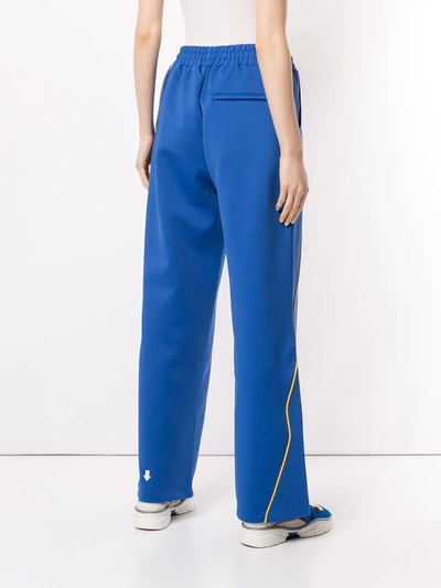 Shop Ader Error Wide-leg Track Pants In Blue