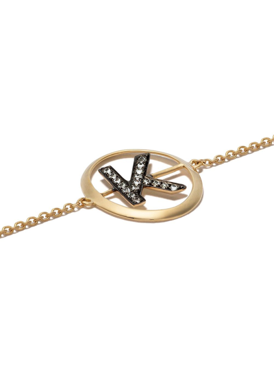 Annoushka 18ct Yellow Gold And Diamond Initial K Bracelet In 18ct Yellow Gold