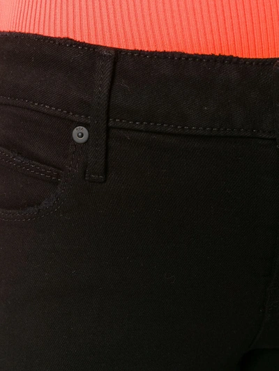 Shop Rta Fitted Denim Shorts In Black
