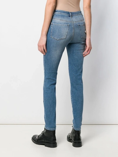 PHILIPP PLEIN HIGH-WAISTED SKINNY JEANS - 蓝色