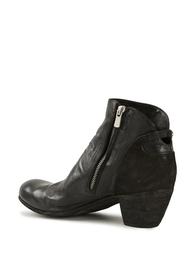 Shop Officine Creative Side Zip Ankle Boots In Black