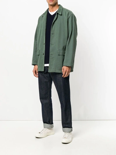 Comme Des Garçons Play Embroidered Heart Patch Sweater In Blue