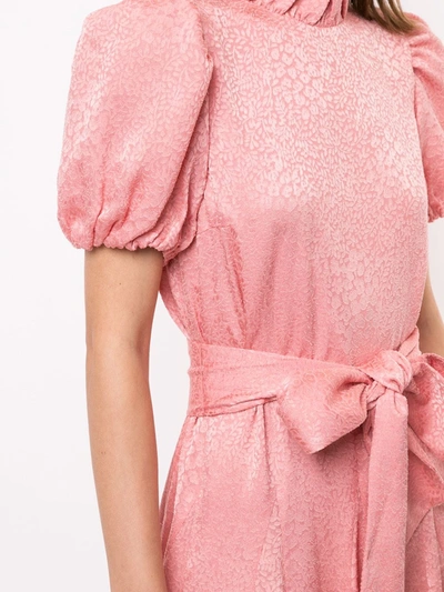 Shop Alice And Olivia Mina Pleated Sleeve Dress In Pink