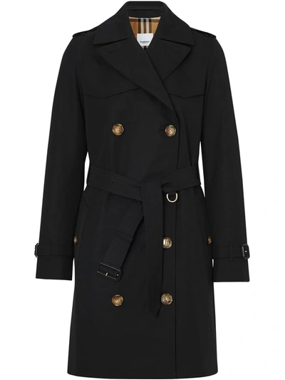 Shop Burberry The Short Islington Trench Coat In Black