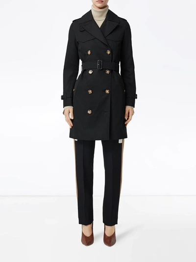 Shop Burberry The Short Islington Trench Coat In Black