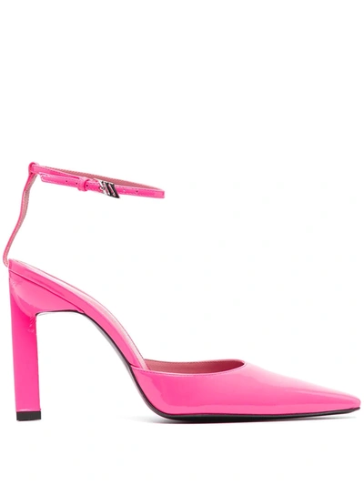 Shop Attico Amber Ankle-strap Pumps In Pink