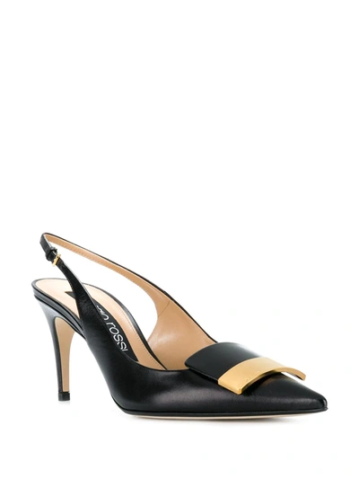 Sergio Rossi Sling-back Pointed Pumps In Black
