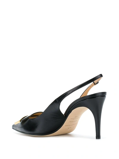 Sergio Rossi Sling-back Pointed Pumps In Black