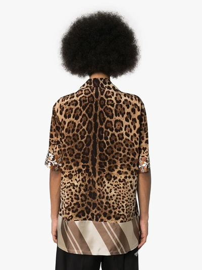 Shop Dolce & Gabbana Leopard Print Shirt In Brown