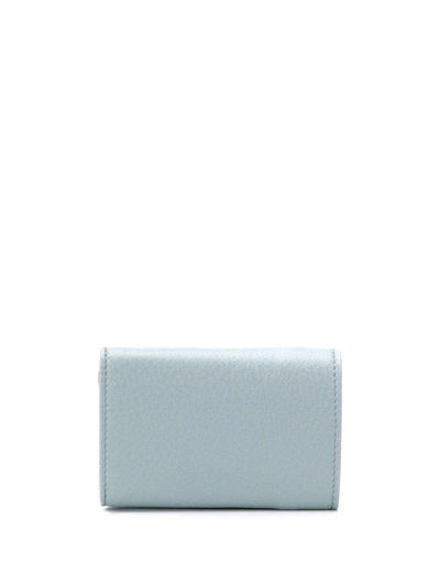Shop Balenciaga Mini Papier Wallet In Blue